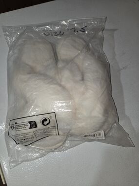 Plush White Faux Fur Slippers